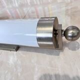 XXL big chrome and milk glass Bauhaus / functionalist wall lamp - 1930s