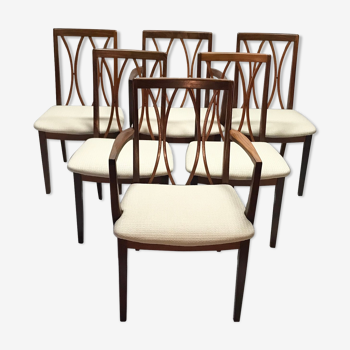 Chaises et fauteuils g-plan 1970s teck