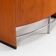 Erik Buch boomerang dry bar set in teak Dyrlund Denmark 1960