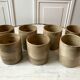 Lot de 7 mugs en grès artisanal années 70