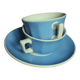 A set of 2 coffee cups + 1 blue saucer from Villeroy Boch