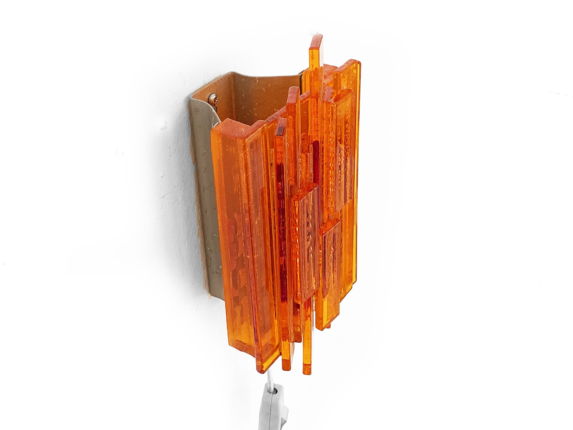 Acrylic wall light/sconce 1001 by Claus Bolby for CEBO industri. Denmark 1970s
