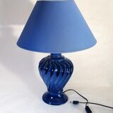 Blue ceramic lamp