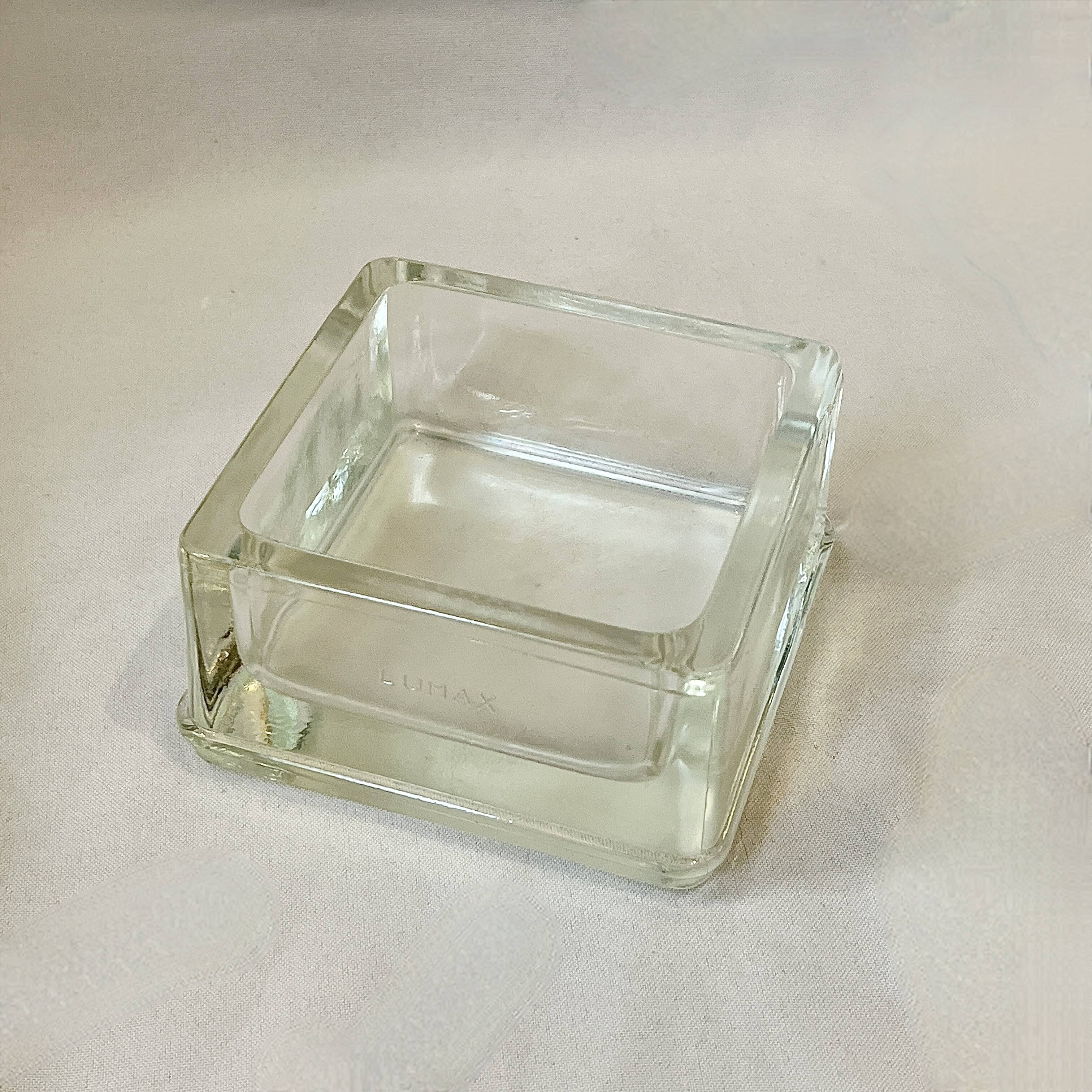 Lumax glass block tray - lumax charlotte perriand ashtray