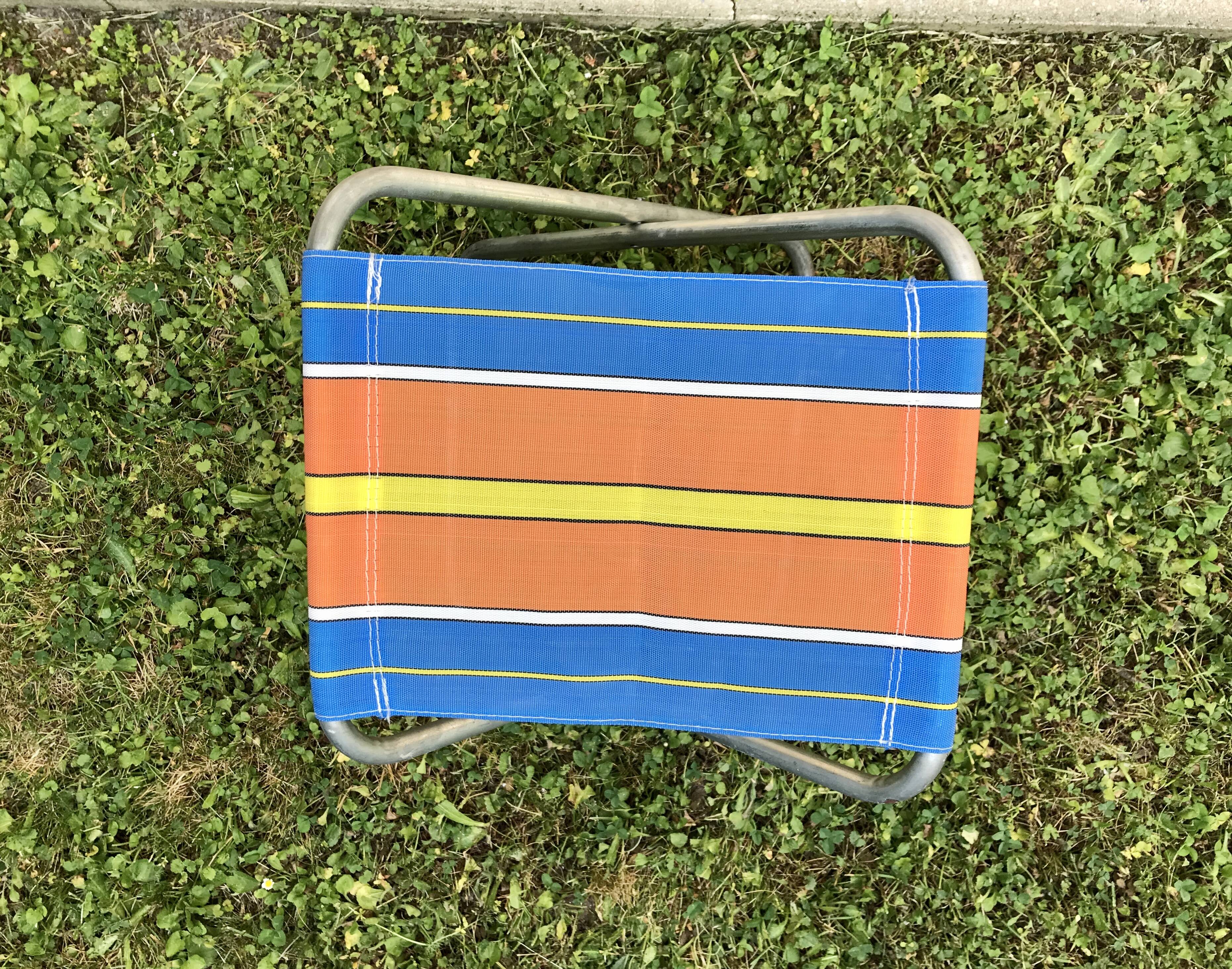 Colorful folding camping stool 70s