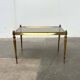 Mid-century German Hollywood neoclassical brass and glass side table from the 1950s.