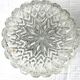 Pair of round ceiling lights in chiseled glass