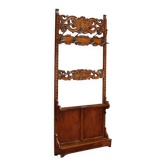 Antique coat rack in stained beech, Italy, 19th century.
