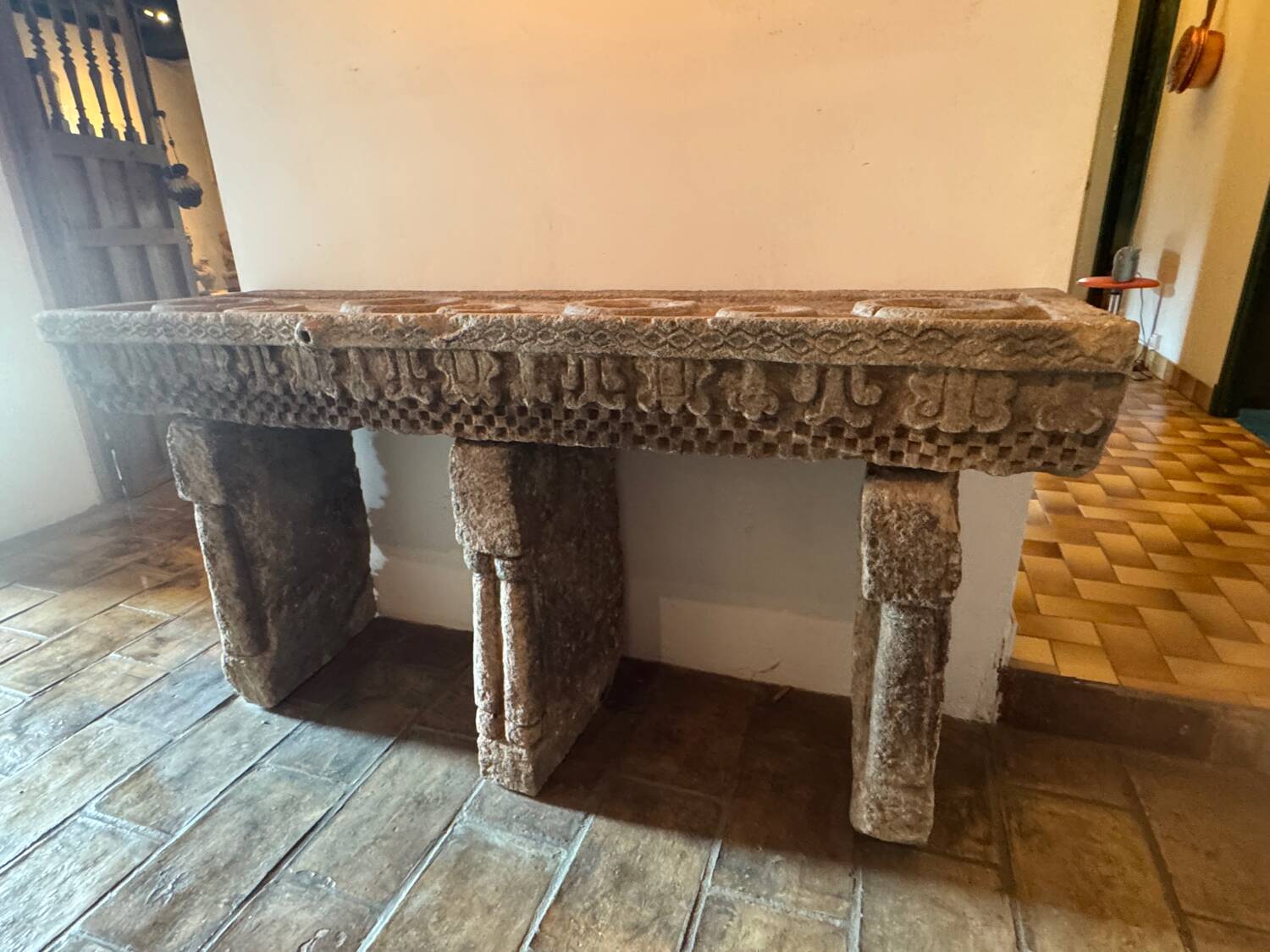 Indian stone console