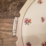Plat rond Ø26 cm fleurs porcelaine de Limoges