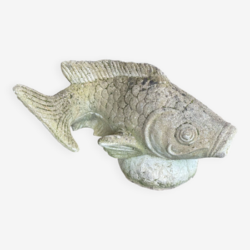 Stone fountain fish