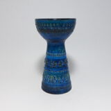 Bougeoir en céramique Rimini Blu Aldo Londi Bitossi 1950 1960