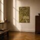 Vintage style figurative painting in expressionist style on canvas.