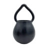 Vase Cache pot to hang handle in black ceramic