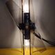 Pair of vintage design double fires smoked glass