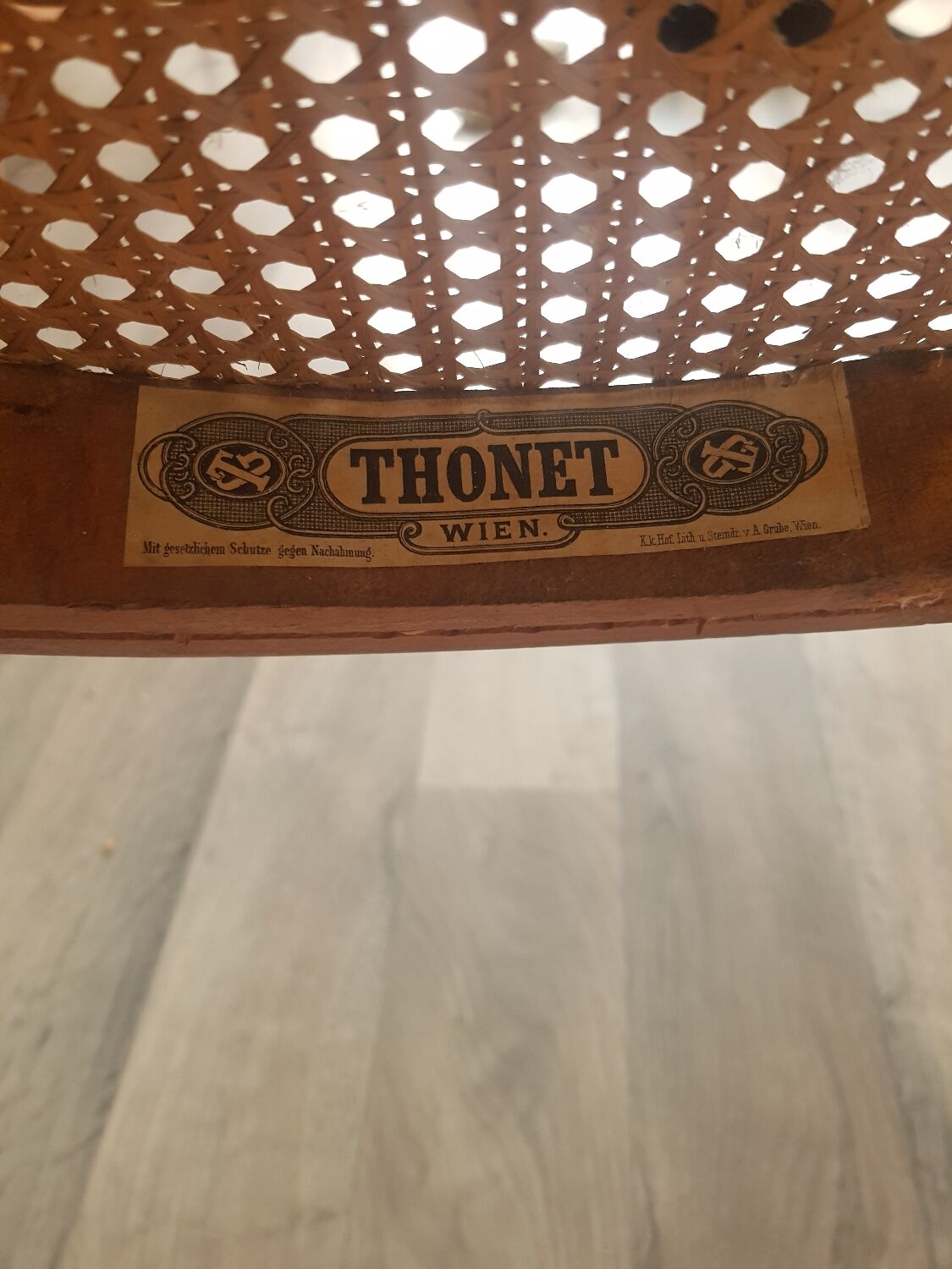 Thonet children's high chair in arched wood