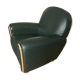 Fauteuil club cuir vert anglais