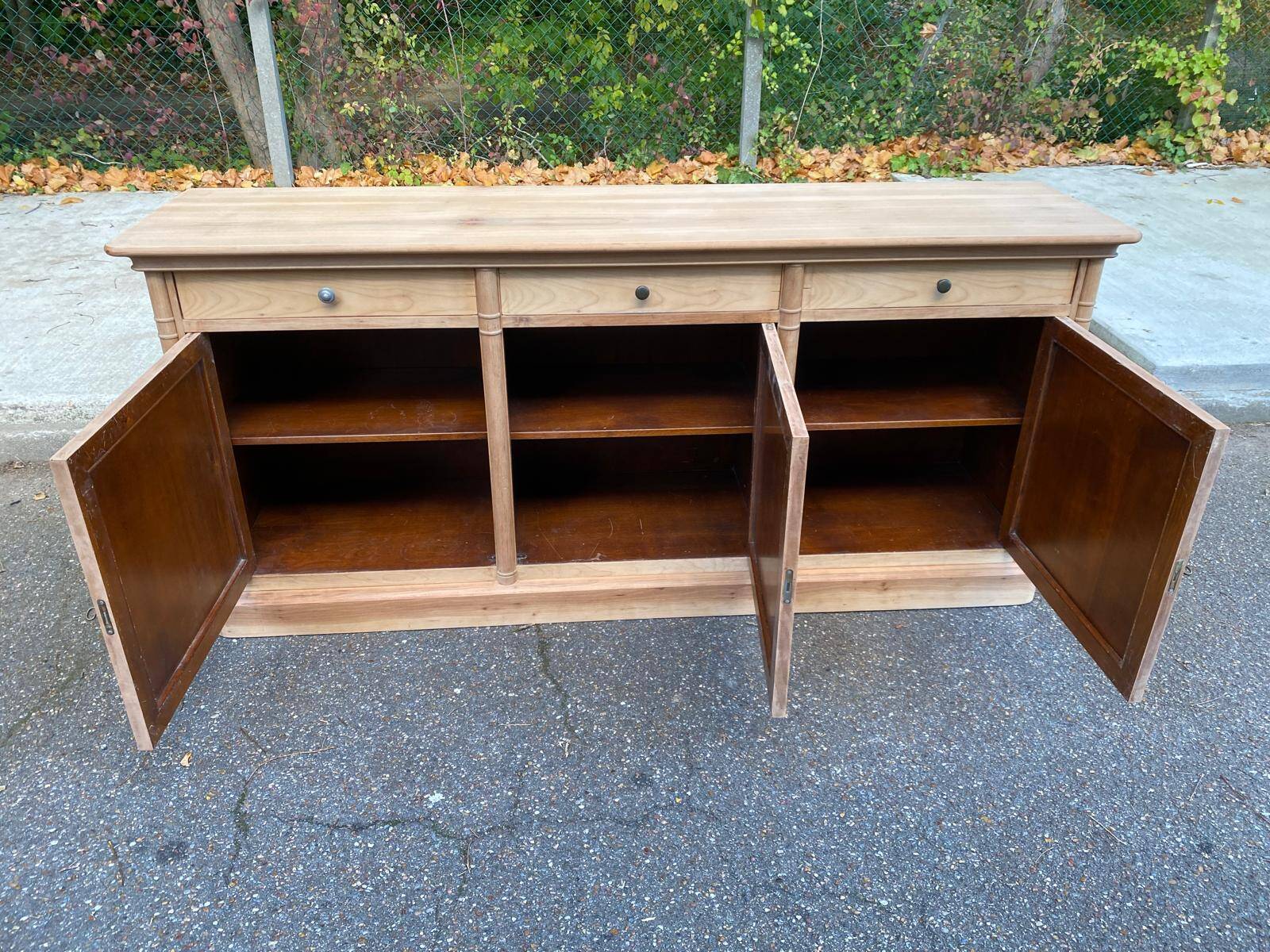 Buffet impérial rénové en bois du 20ème 190cm
