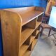 Large shelf, vintage solid oak bookcase from the 60s
