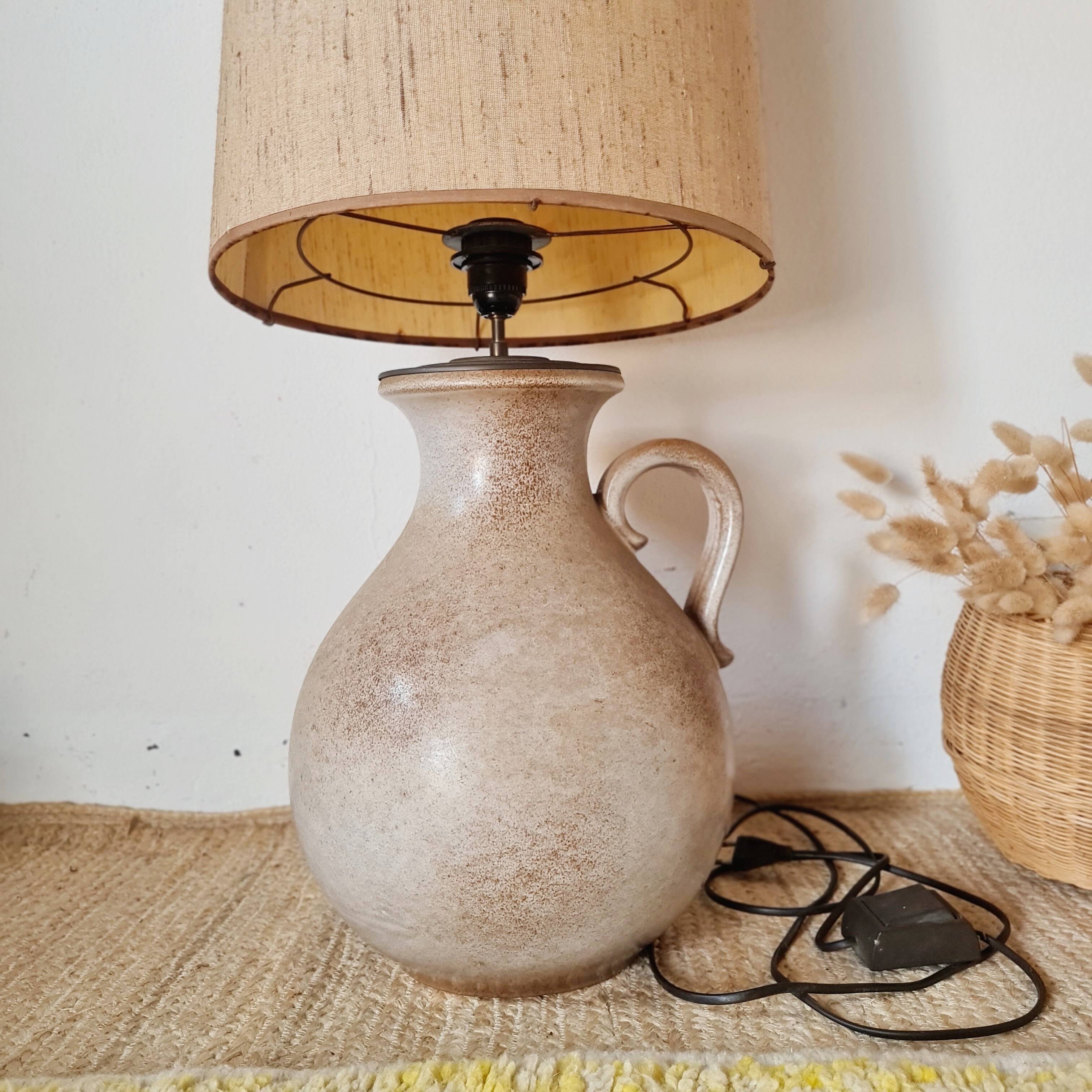 Grande lampe vintage en céramique Scheurich Germany