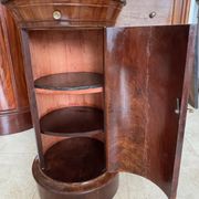Rare Somno with drawer, Empire period Cuban mahogany and superb grooved marble.