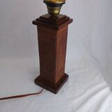 Angel L. Pazmino leather totem lamp 1960 Aztec patterns Style Furniture