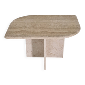 Table basse ou d'appoint en travertin en forme de larme, Italie, années 1980