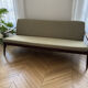 Sofa Series 400 Mid-Century in Teak with Rattan Backrest by Hartmut Lohm