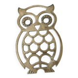 Vintage brass trivet in the shape of an owl