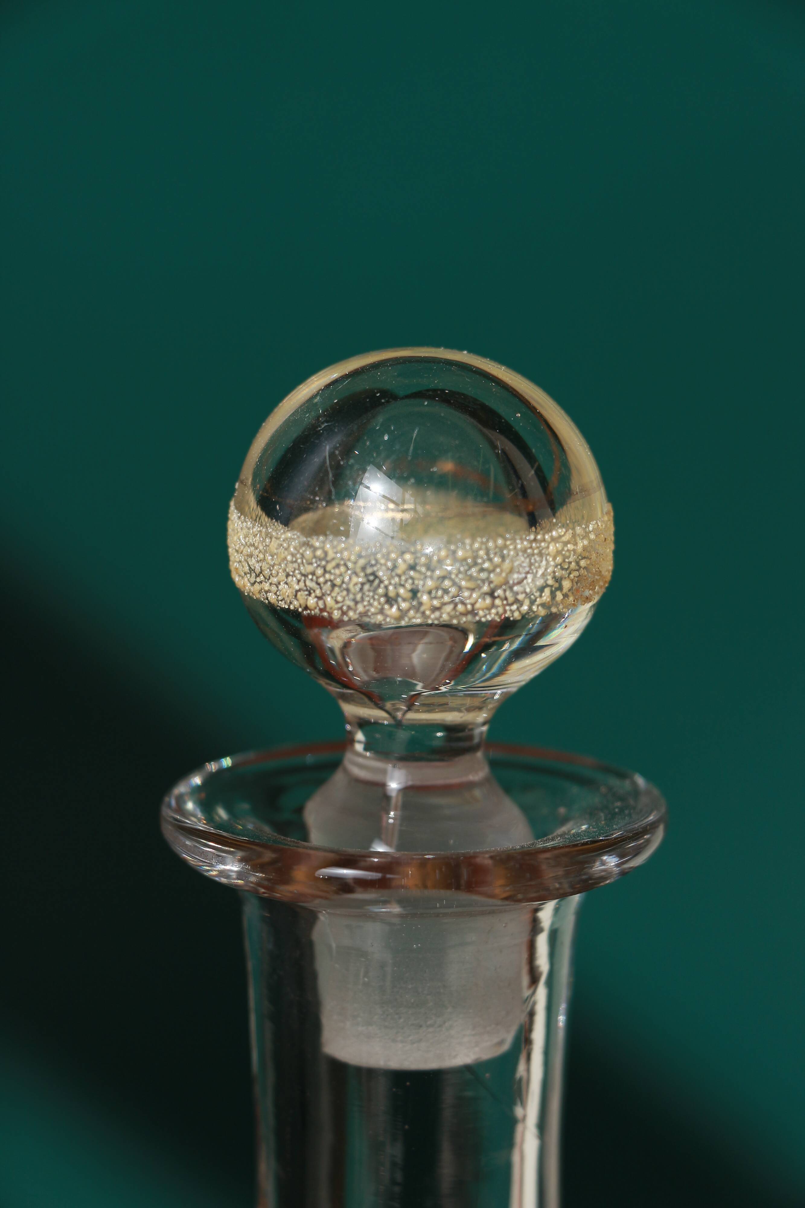 Liquor decanter - cherry decoration - art nouveau - Legras