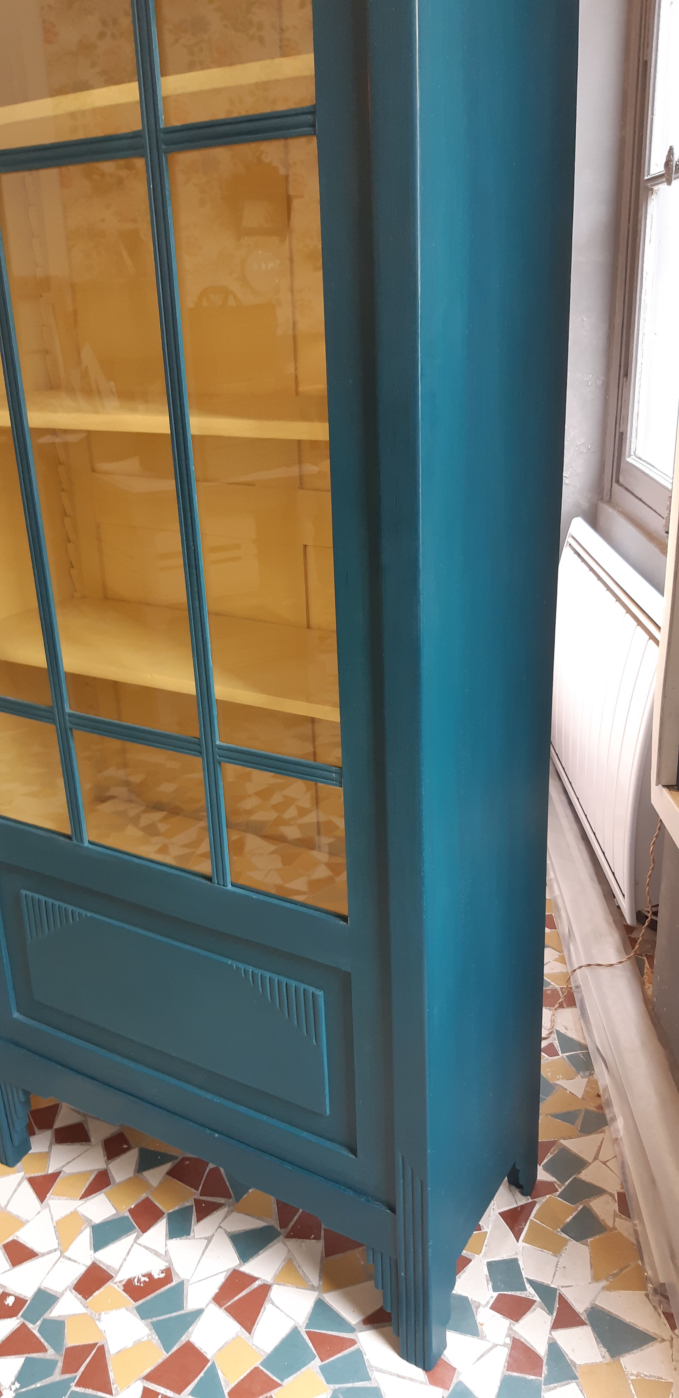 Glass art deco cabinet
