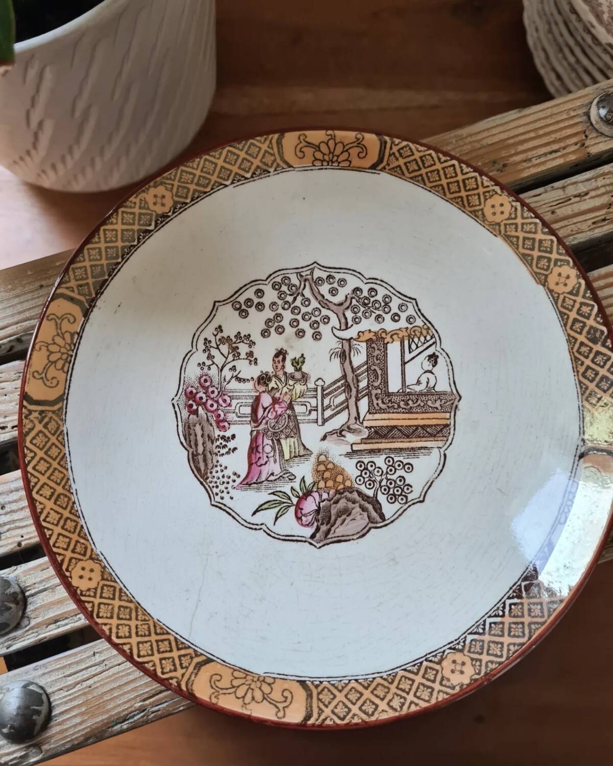 Tasse à thé Digoin Sarreguemines fn 19ème