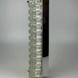60s 70s wall lamp Limburg Germany Wall Sconce Ice Glass Chrome Space Age