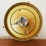 Smoked glass wall lamp or flush light by Glashütte Limburg