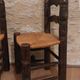 Brutalist chair pair in the style of Dudouyt.