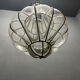 Wrought Iron Murano Glass Light Pendant 1950’s