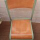 Chaise d'école Mullca restaurée vert mint