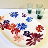 Melamine flower patterned tray, Melstar, 1970s