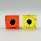 Pair of Candlestick Holders by Luigi Massoni for Fratelli Guzzini, 1970s