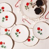 Dessert plates Claudia Amandinoise and vintage mandiant