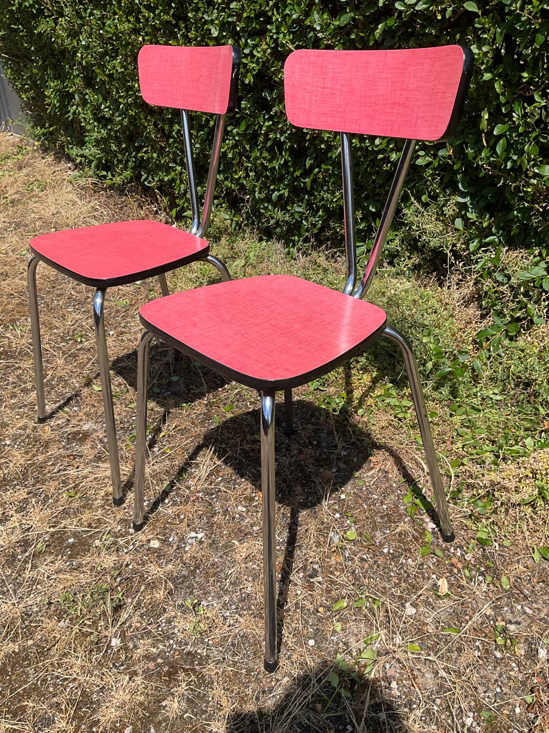 Pair of Formica chairs from the 60s and 70s