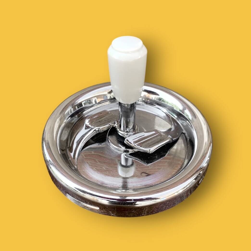 Antique Metawa chrome pedestal ashtray – tumbler style