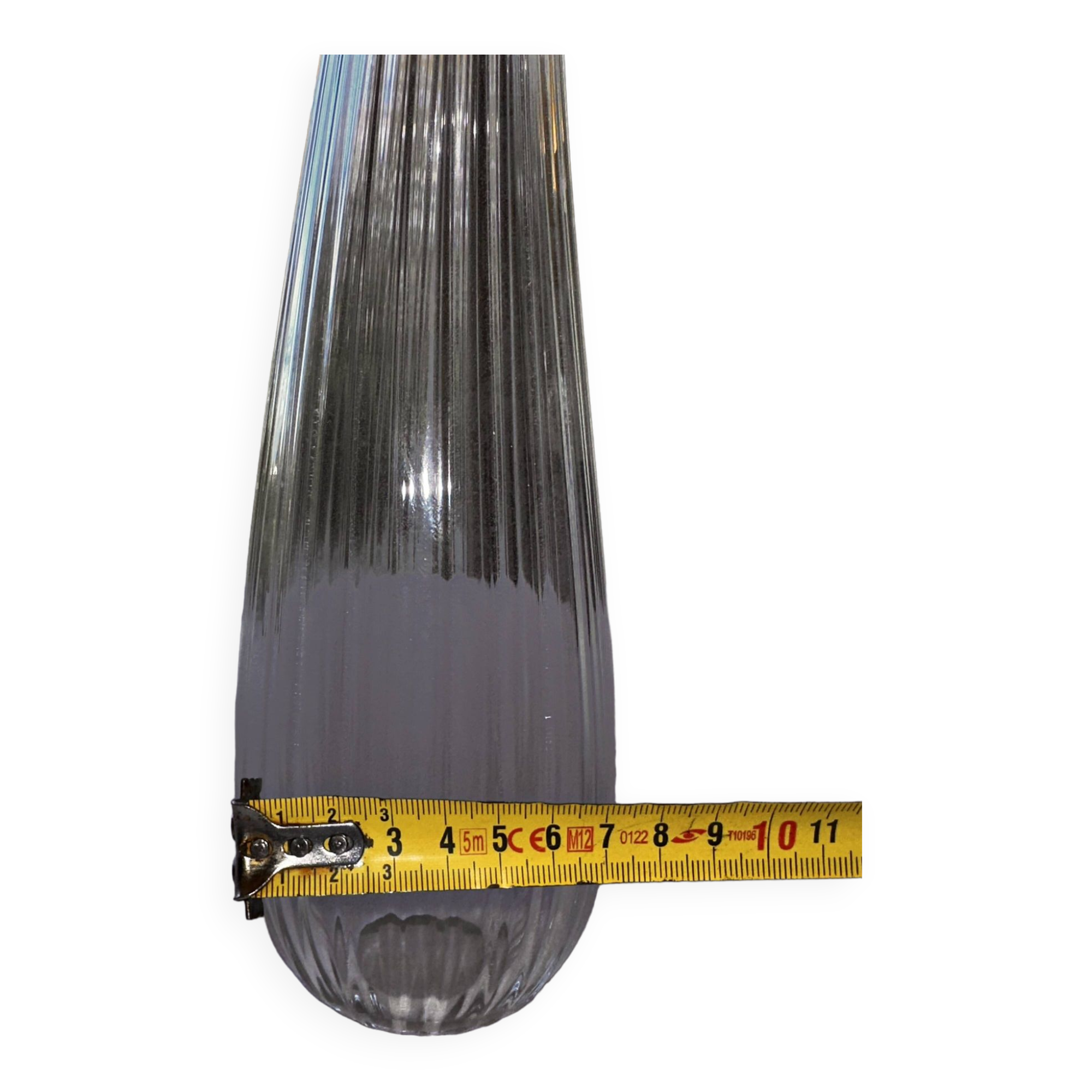 Salviati soliflore vase Aria Piccolo model in transparent ribbed glass