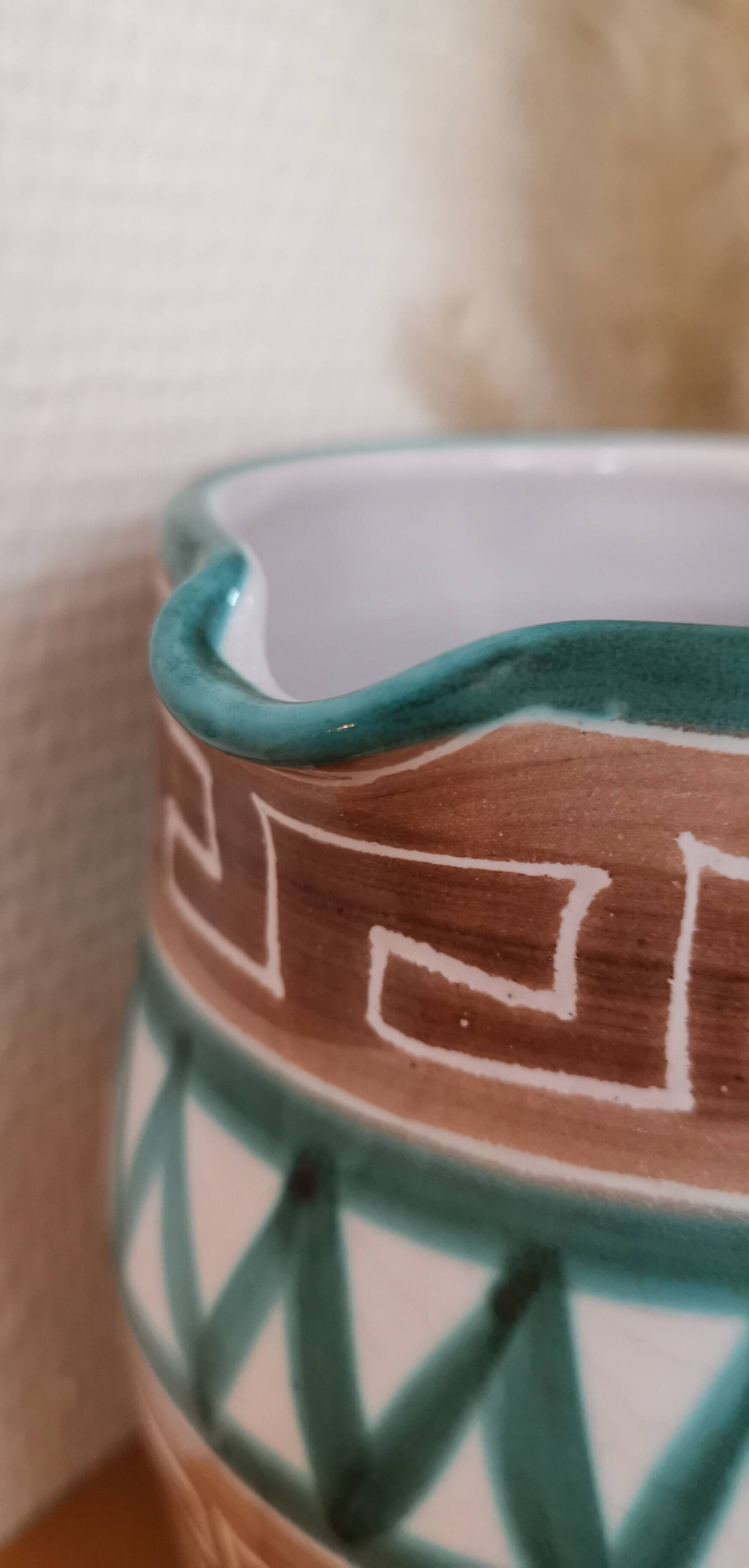 Pitcher signed RP Robert Picault Vallauris Vintage