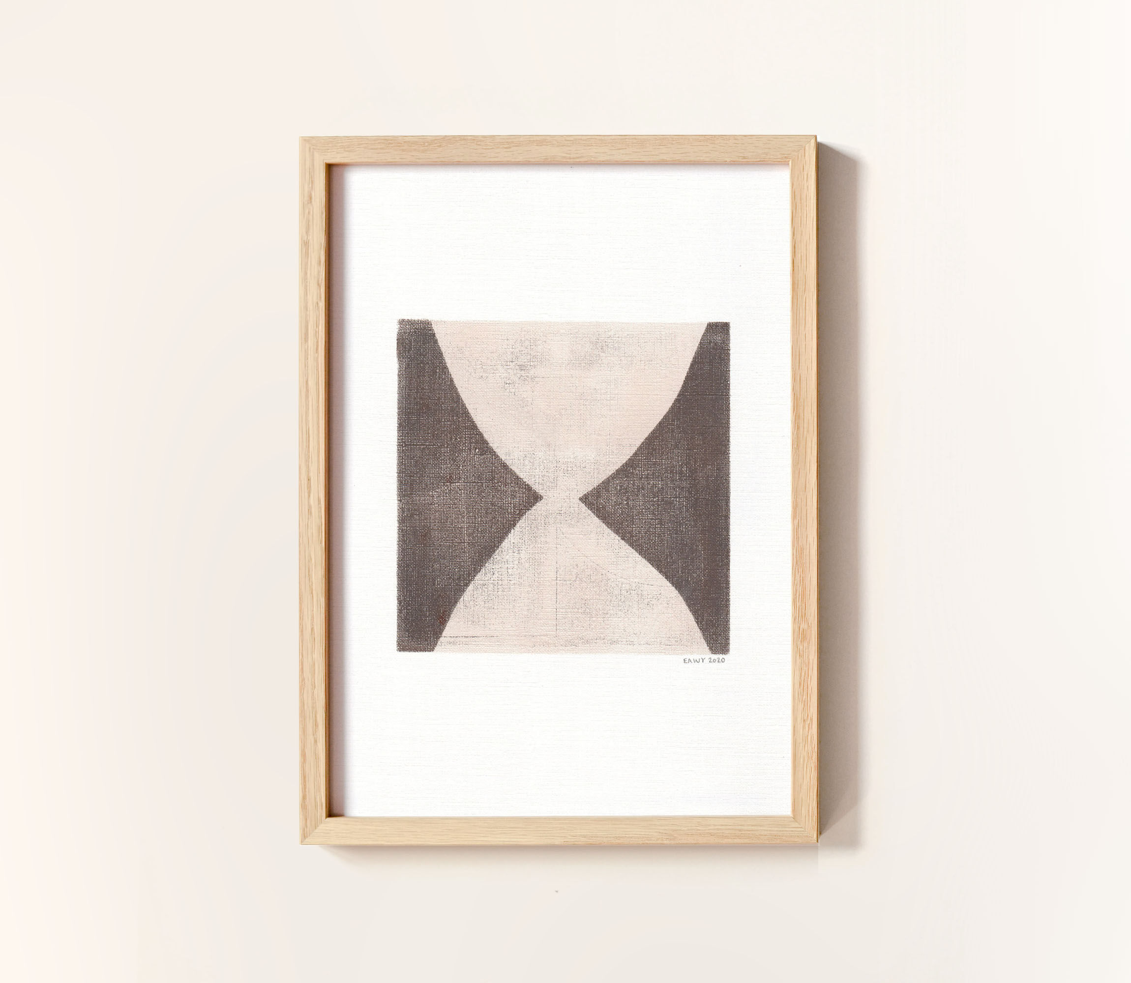 Peinture sur papier illustration M176 signée Eawy