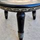 Antique hand-carved coffee table with 6 stools by Ettore Zacchari, 1900s.