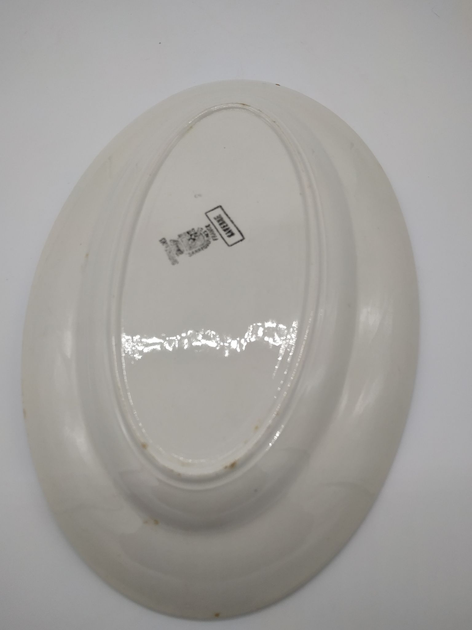 Pair of ceramic dishes from Sarreguemines digoin décor aux Roses