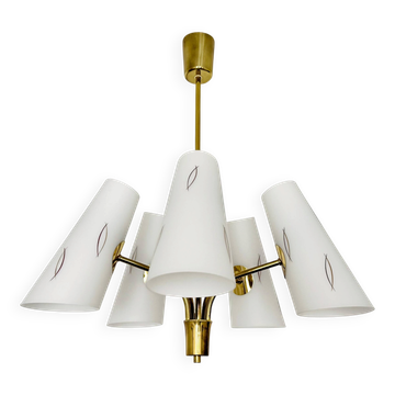 Austrian Brass Chandelier by Rupert Nikoll