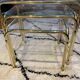Golden metal tables