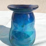 Glass blue vase